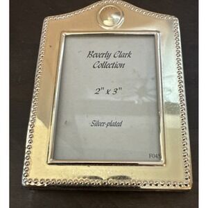 Vintage Frame Easel Style 2"x3" Silver Plated Beverly Clark Collection Felt Back